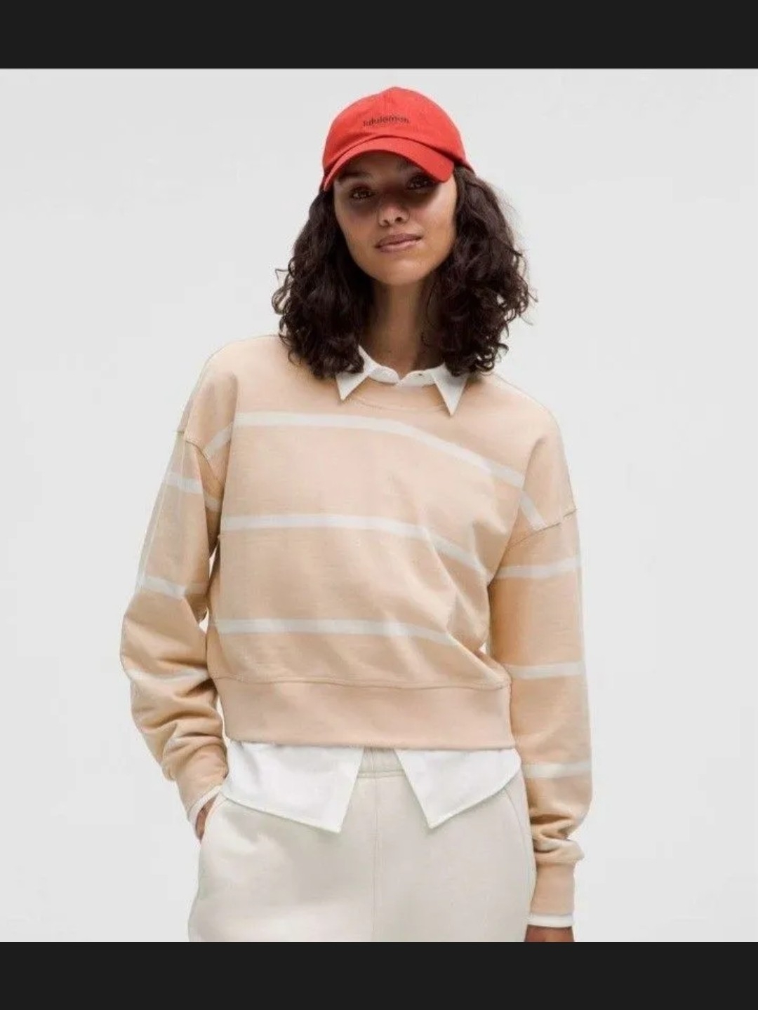 Nwt Lululemon Perfectly Oversized Cropped Crew Size 0